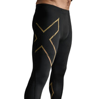2XU LIGHT SPEED COMPRESSION TIGHTS Black/Gold Reflective