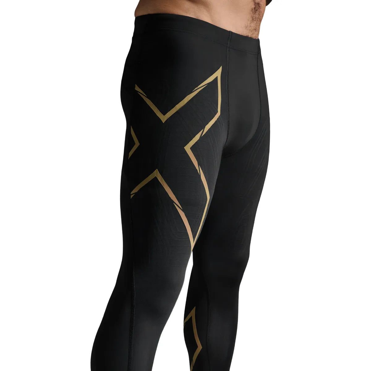 2XU LIGHT SPEED COMPRESSION TIGHTS Black/Gold Reflective
