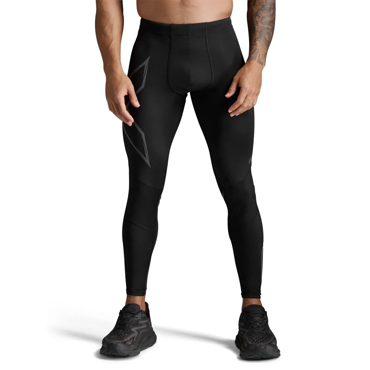 2XU IGNITION SHIELD COMPRESSION TIGHTS Black/ Black Reflective