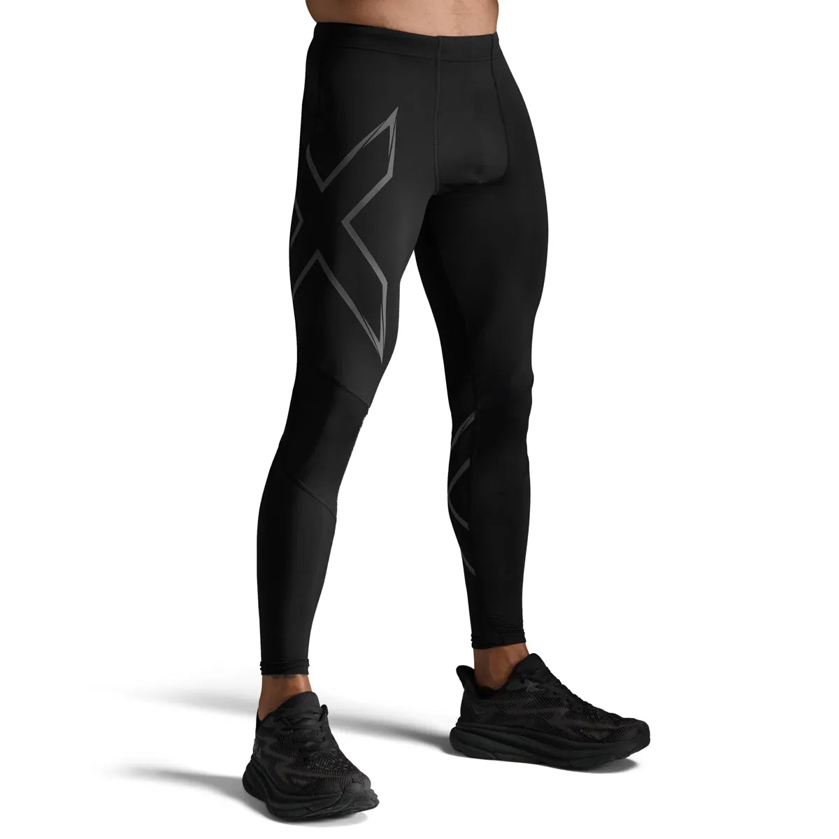 2XU IGNITION SHIELD COMPRESSION TIGHTS Black/ Black Reflective