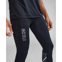 2XU LIGHT SPEED REACT COMPRESSION TIGHTS Black/White Reflective
