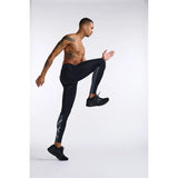 2XU LIGHT SPEED REACT COMPRESSION TIGHTS Black/White Reflective