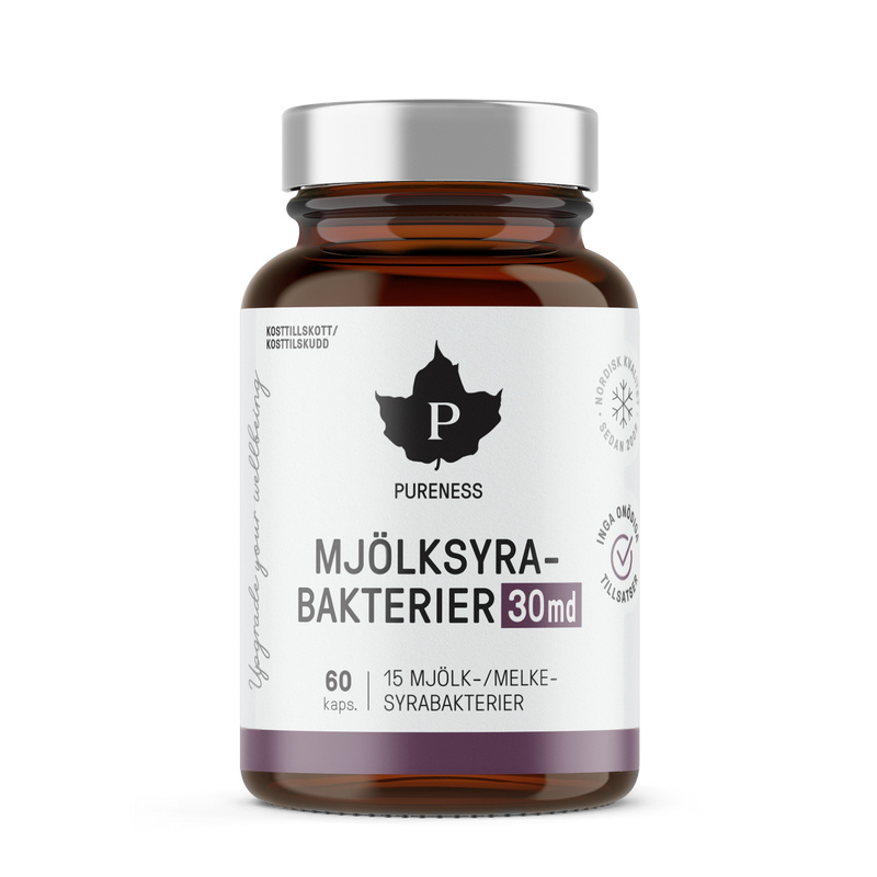 Pureness Mjölksyrabakterier 30 md - 60 kapslar
