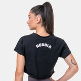 Nebbia Loose Sporty Crop Top, black