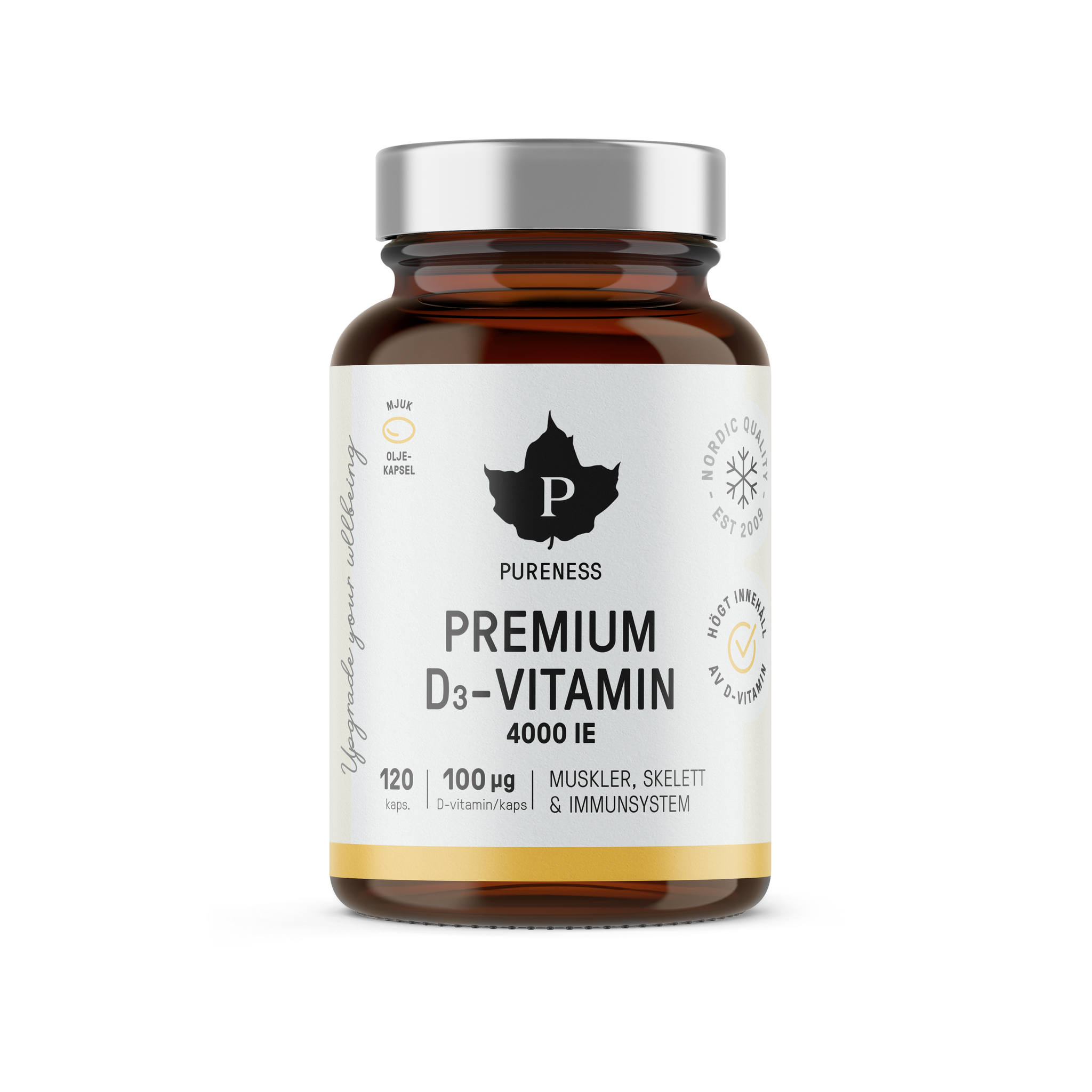 Pureness Premium D-vitamin 4000 IE 120 kaps