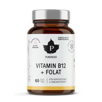 Pureness Vitamin B12 + Folat, Hallon - 60 kapslar