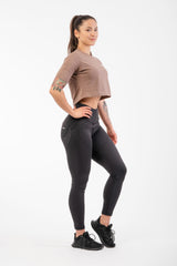 Nebbia High Waist Bubble Butt Lifting Pants, black