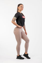 Nebbia High Waist Bubble Butt Lifting Pants, cream