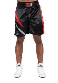 Gorilla Wear Hornell Boxing Shorts, black/red