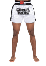 Gorilla Wear Piru Muay Thai Shorts, white/black