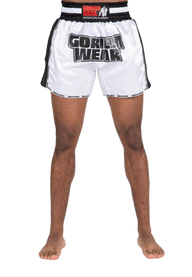 Gorilla Wear Piru Muay Thai Shorts, white/black