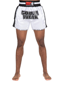 Gorilla Wear Piru Muay Thai Shorts, white/black
