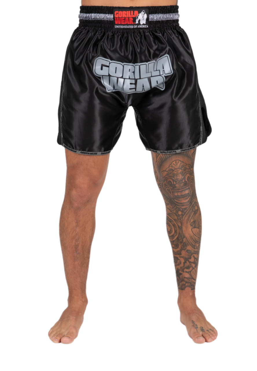 Gorilla Wear Piru Muay Thai Shorts, black