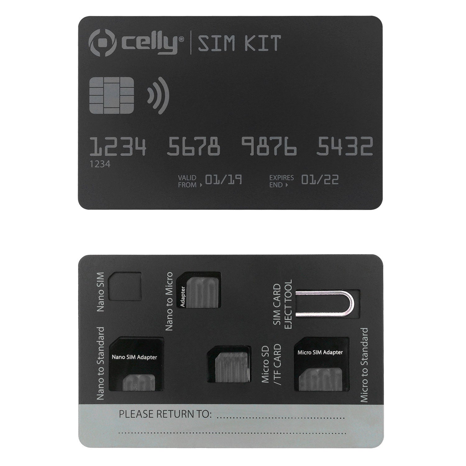 Celly SIM-kit SIM-kortsadaptrar 3-pack