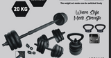 ASG Weight Set Adjustable Dumbbell 4-i-1 – Justerbart hantelset, skivstång & kettlebell i ett