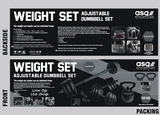 ASG Weight Set Adjustable Dumbbell 4-i-1 – Justerbart hantelset, skivstång & kettlebell i ett