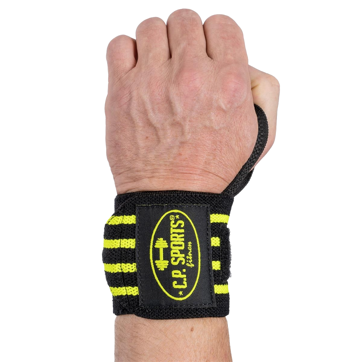 C.P. Sports Wrist Wraps 30 cm, black/yellow