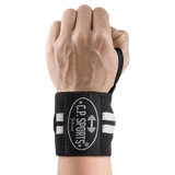 C.P. Sports Wrist Wraps 30 cm, black/white