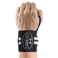 C.P. Sports Wrist Wraps 30 cm, black/white