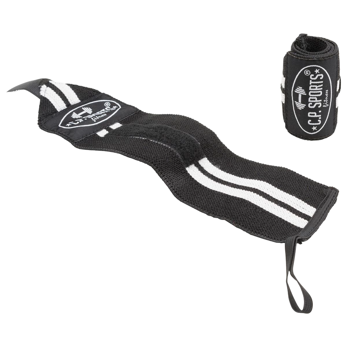C.P. Sports Wrist Wraps 30 cm, black/white