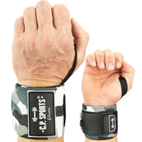 C.P. Sports Strongman Wrist Wraps 50 cm, white camo