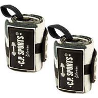 C.P. Sports Strongman Wrist Wraps 50 cm, white camo