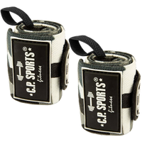 C.P. Sports Strongman Wrist Wraps 50 cm, white camo
