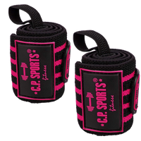 C.P. Sports Strongman Wrist Wraps 50 cm, black/pink
