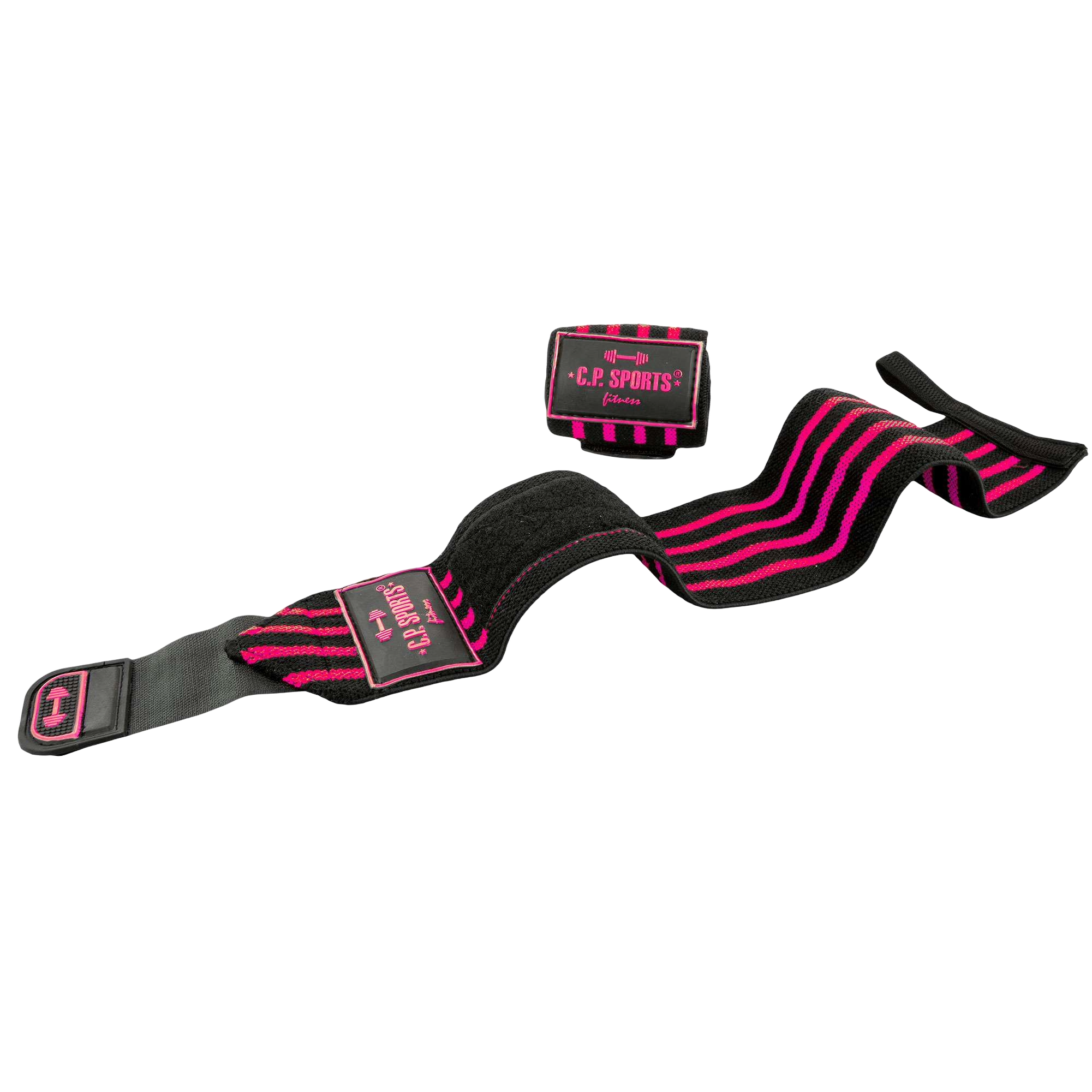 C.P. Sports Strongman Wrist Wraps 50 cm, black/pink