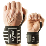 C.P. Sports Strongman Wrist Wraps 50 cm, black/white