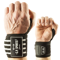 C.P. Sports Strongman Wrist Wraps 50 cm, black/white