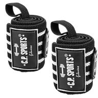 C.P. Sports Strongman Wrist Wraps 50 cm, black/white
