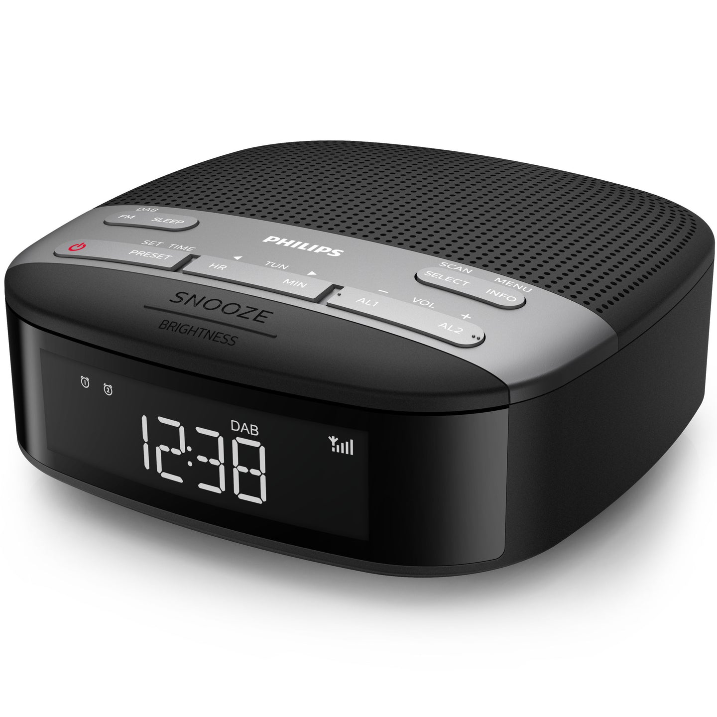 Philips Klockradio DAB+/FM Dubbla alarm TAR3505/12 Svart