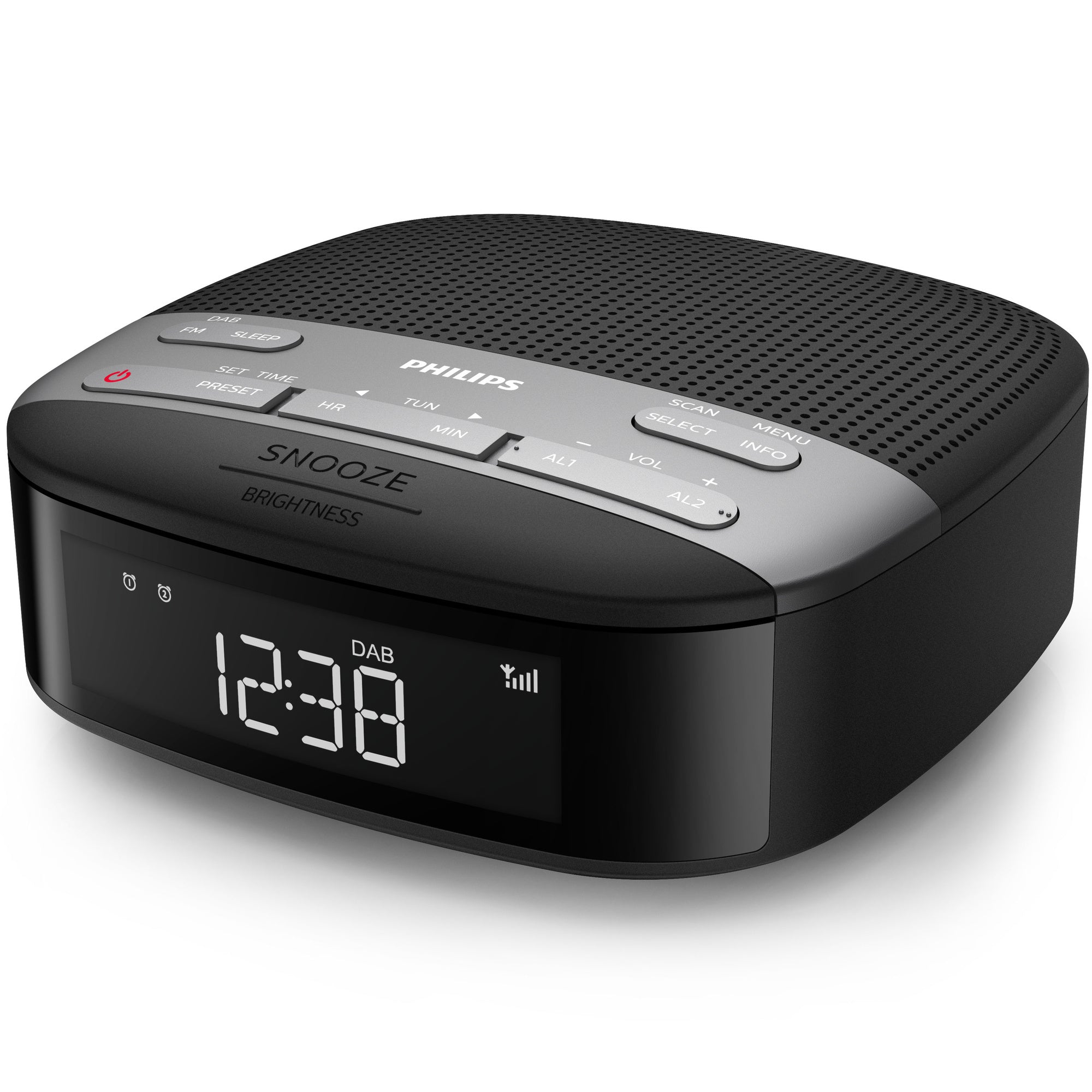 Philips Klockradio DAB+/FM Dubbla alarm TAR3505/12 Svart
