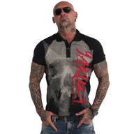 Yakuza Iconic Skull Polo Shirt, black