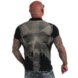 Yakuza Iconic Skull Polo Shirt, black