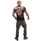 Yakuza Muerte Skull V02 T-Shirt, black/orange