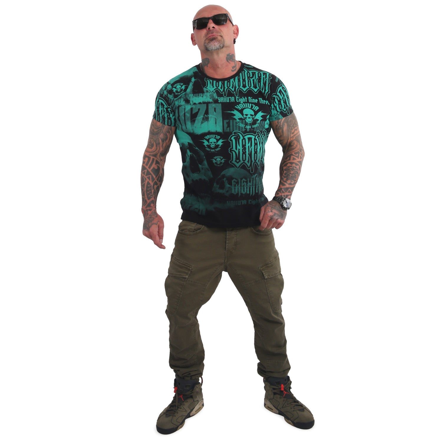 Yakuza Metal System Allover T-Shirt, black