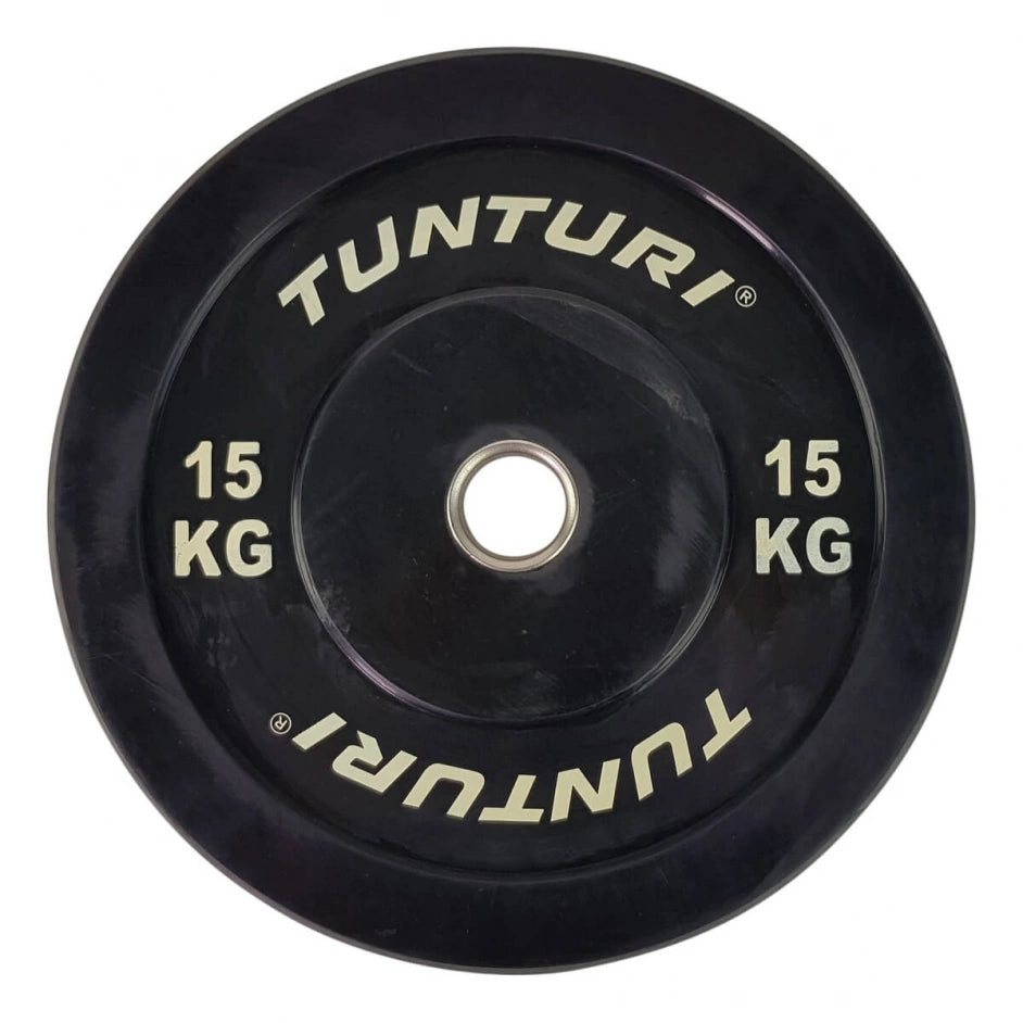 Tunturi Bumperplate 15 kg – Viktskiva för Olympisk Skivstång (Ø50 mm)
