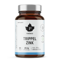 Pureness Trippel Zink - 60 kapslar - Optimalt upptag för kropp och hud