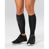 2XU LIGHT SPEED COMPRESSION CALF GUARDS Black/Gold