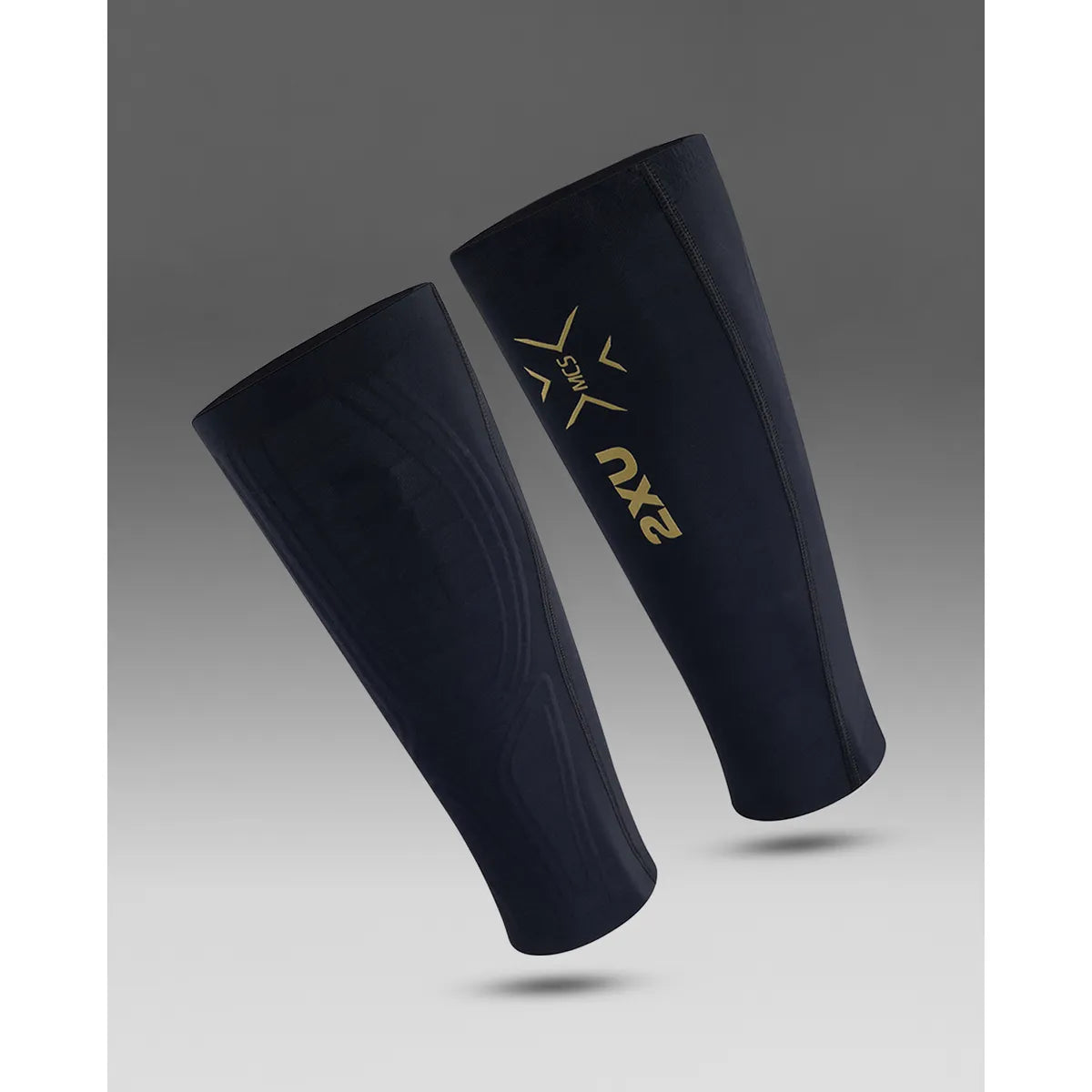 2XU LIGHT SPEED COMPRESSION CALF GUARDS Black/Gold