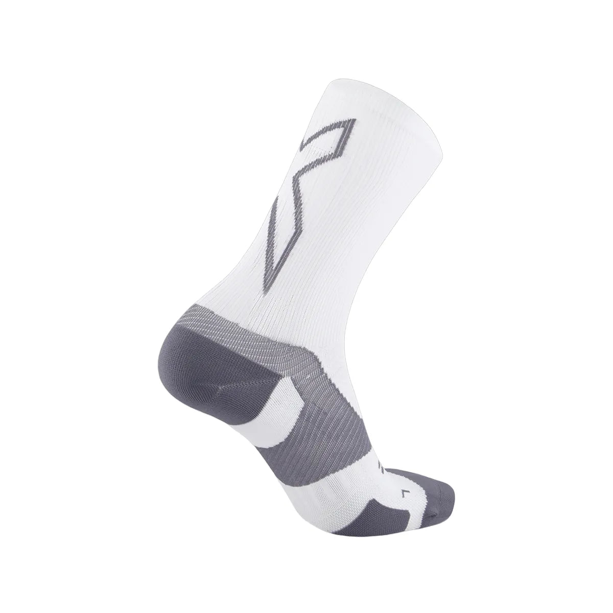 2XU VECTR LIGHT CUSHION CREW SOCKS White/Grey