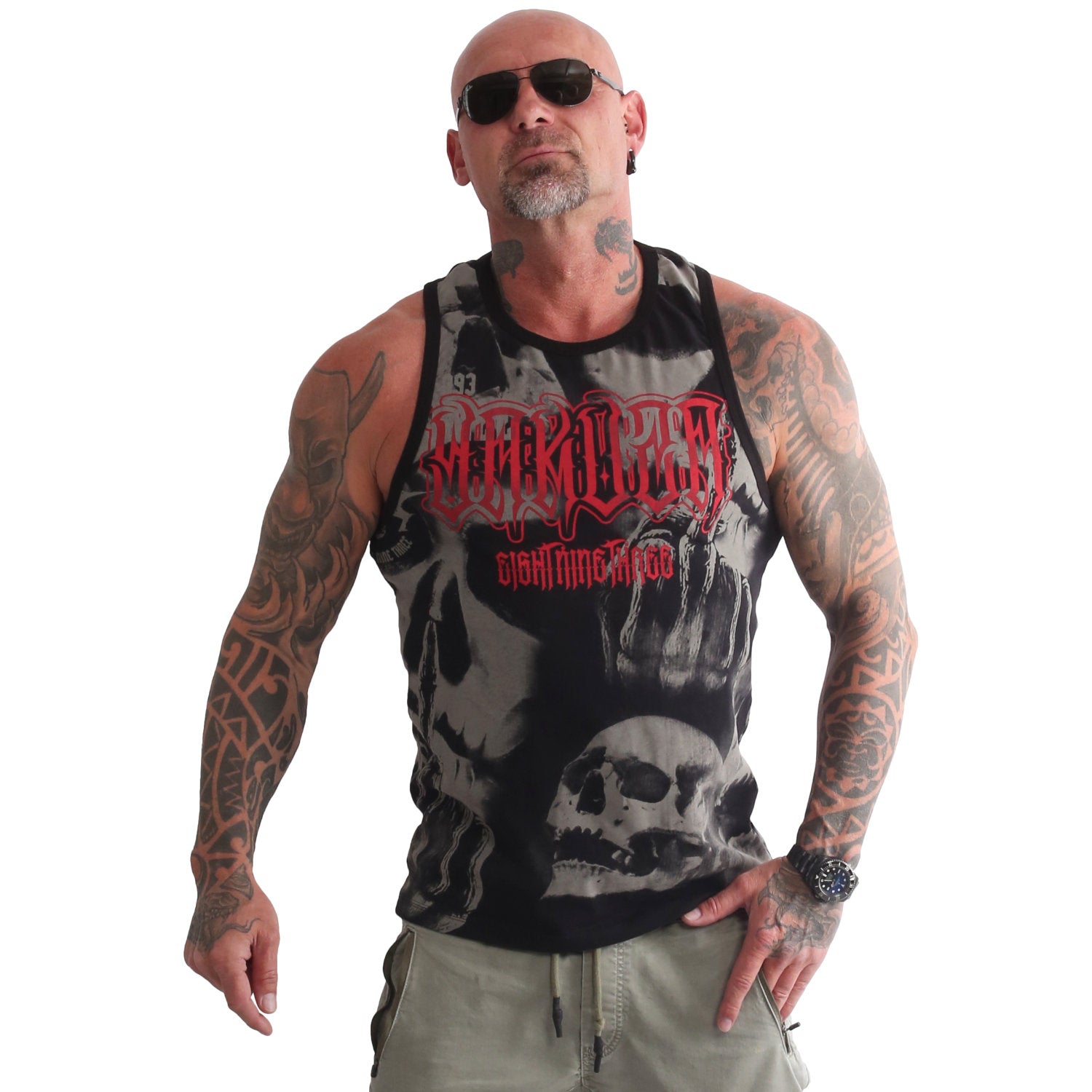 Yakuza Destroyer Allover Tanktop, black