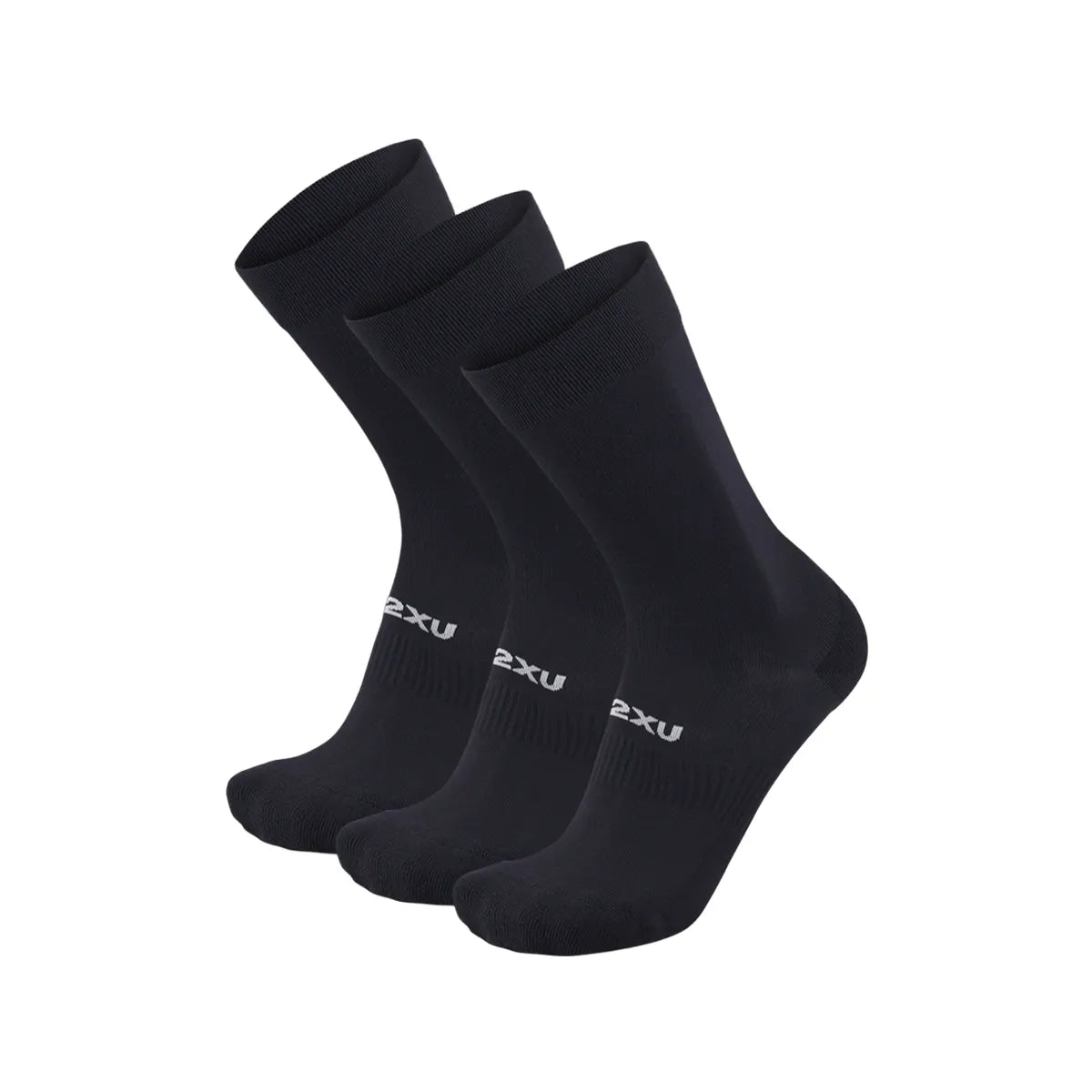 2XU CREW SOCKS 3 PACK Black/White