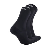 2XU CREW SOCKS 3 PACK Black/White