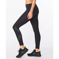 2XU MOTION MID-RISE COMP TIGHTS Black/Dotted Reflective Logo