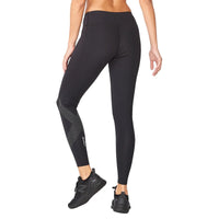 2XU MOTION MID-RISE COMP TIGHTS Black/Dotted Reflective Logo