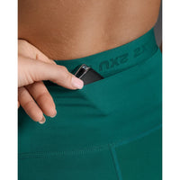 2XU FORM STASH HI-RISE COMPRESSION TIGHTS Dark Moss/Dark Moss