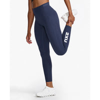 2XU FORM STASH HI-RISE COMPRESSION TIGHTS Midnight/White